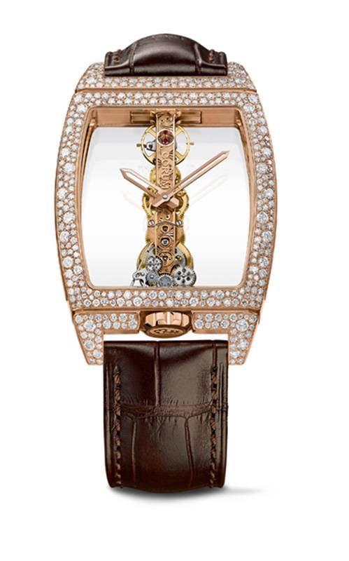 ساعة Corum Golden Bridge الماسية الأنيقة