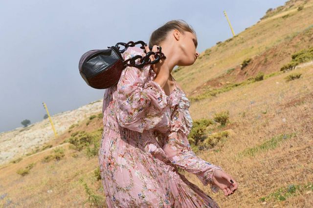 حقيبة Arlandes من الجلد البني والأسود المعتق