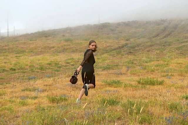 حقيبة Arlandes من الجلد البني والأسود المعتق