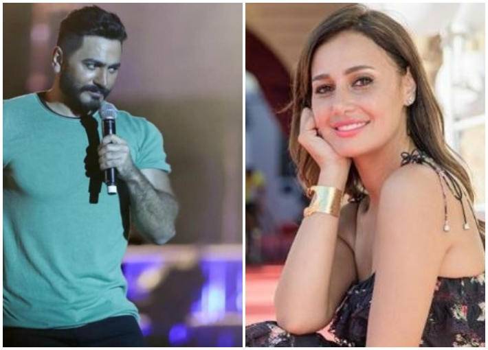 بالفيديو. - بعد رقصها معه على المسرح.. حلا شيحة بطلة فيلم تامر حسني الجديد
