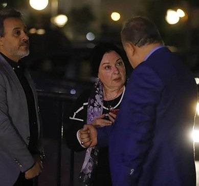 نورا في عزاء هيثم أحمد زكي