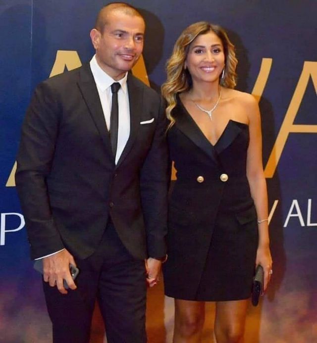 شائعة خلافات عمرو دياب ودينا الشربيني تعود من جديد