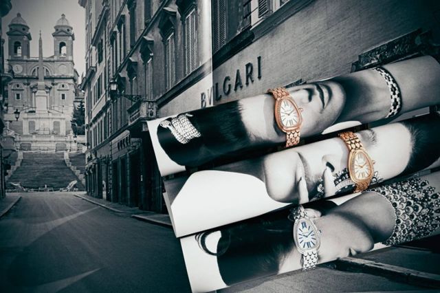 ساعة BVLGARI Serpenti Seduttori ، بقطر 33مم، من الذهب الوردي مع ماس مرصع على علبة الساعة. حجر ياقوت على التاج.  ساعة BVLGARI Serpenti Seduttori ، بقطر 33مم، من الذهب الأصفر مع ماس مرصع على علبة الساعة. حجر ياقوت على التاج.  ساعة BVLGARI Serpenti Seduttori، بقطر 33مم، من الذهب الأبيض مع ماس مرصع  على علبة الساعة. حجارة ياقوت على الأرقام وحجر ياقوت على التاج.