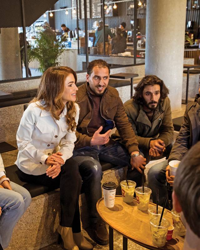 الملكة رانيا والمنح التدريبية