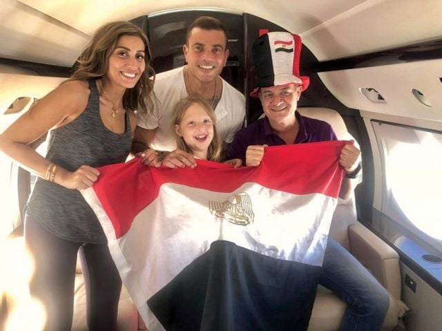 عمرو ودينا فى روسيا أثناء كأس العالم