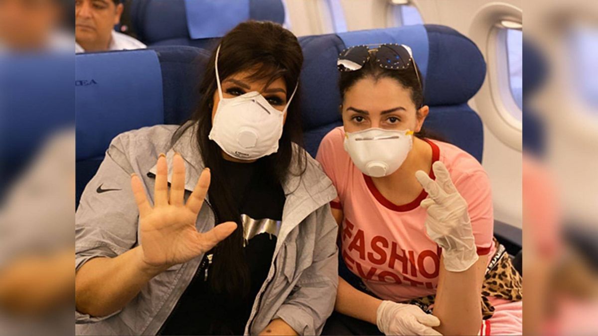 بالفيديو - غادة عبد الرازق بالكمامة.. وفيفي عبده: 