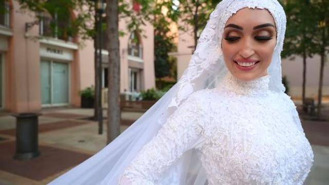بالفيديو - أشهر عروسين يرويان قصة نجاتهما من انفجار بيروت