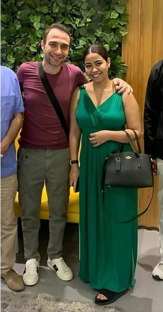 شرين عبد الوهاب مع زوجها