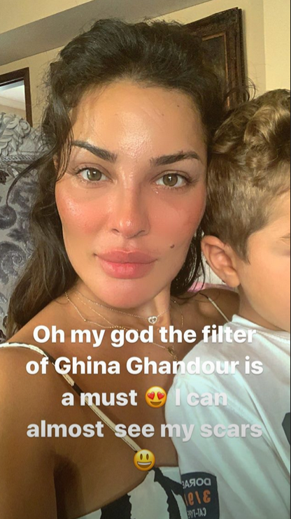 نادين نسيب نجيم وابنها جيوفاني 