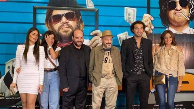 بشرى وغادة عادل مع أبطال فيلم الخطة العايمة