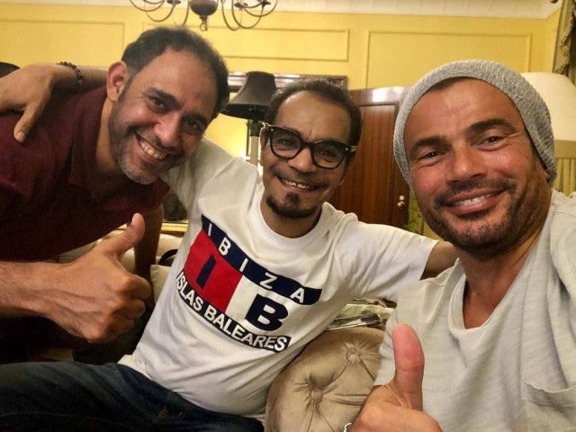 عمرو مصطفى وعمرو دياب مع رابح صقر