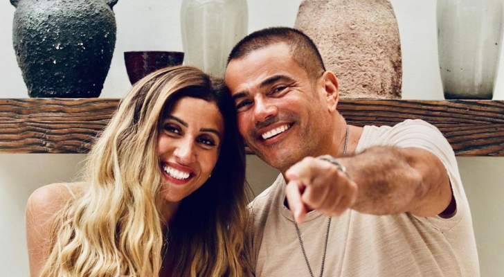 بالفيديو والصور - عمرو دياب ودينا الشربيني يخطفان الأنظار في زفاف أمير شاهين