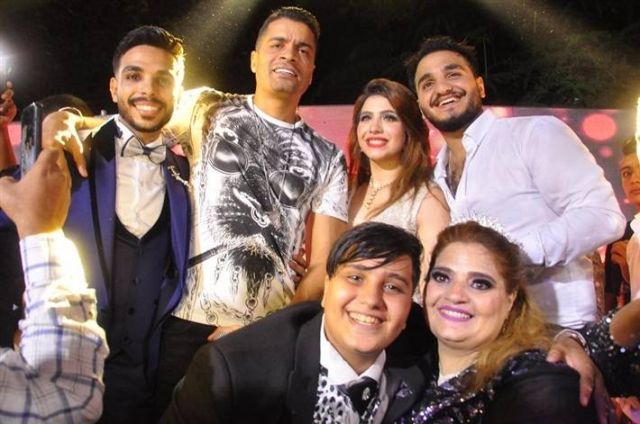 حسن شاكوش مع ابنة شيبة وخطيبها