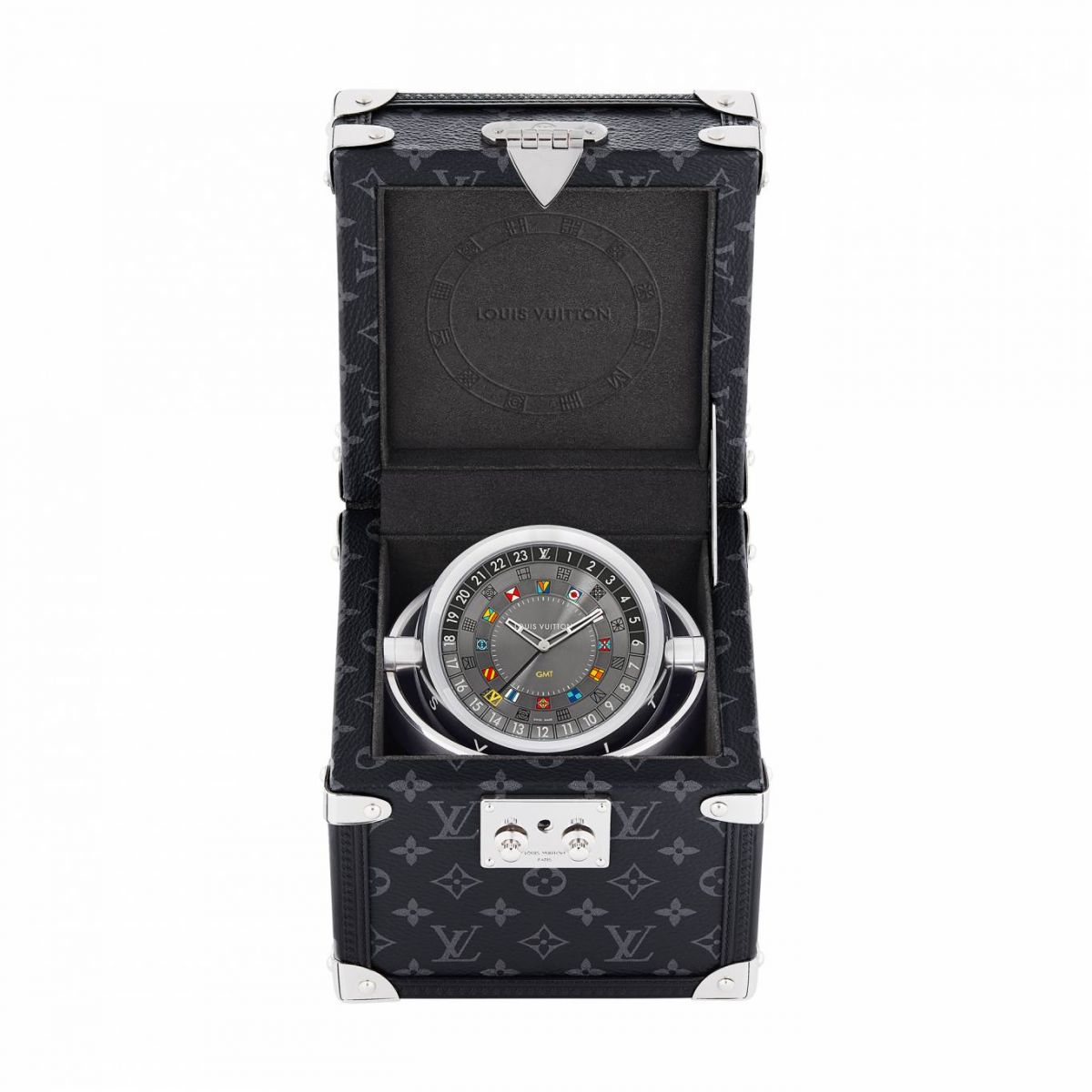 LOUIS VUITTON ساعة الطاولة على شكل حقيبة سفر