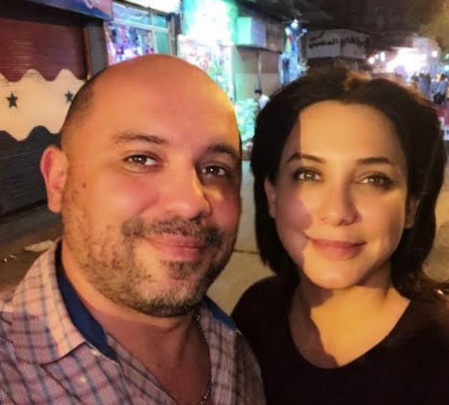 سلاف فواخرجي وشقيقها 