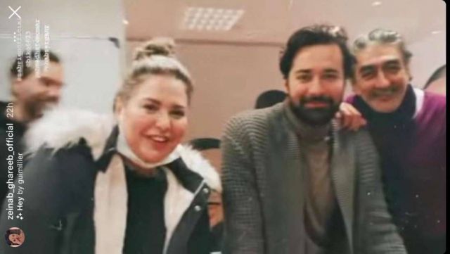 صابرين مع احمد حاتم في عيد ميلاده