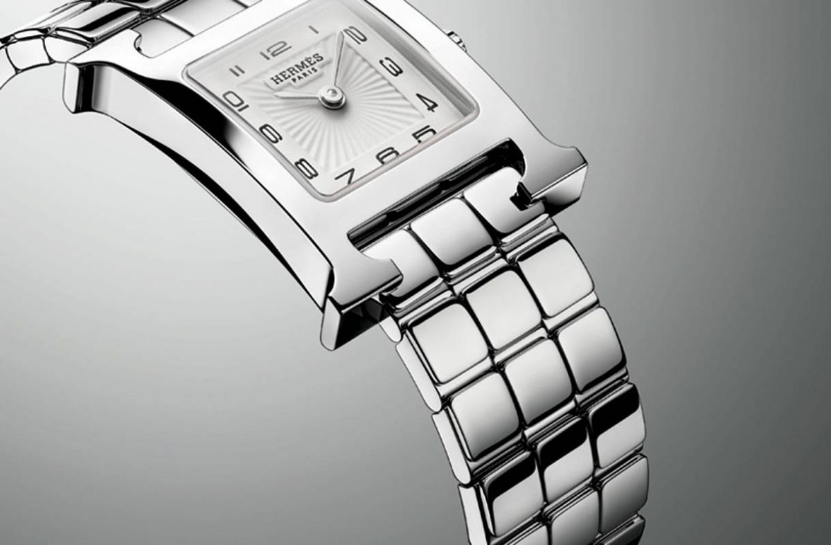 HERMES ساعة الأناقة بسوار معدني جديد