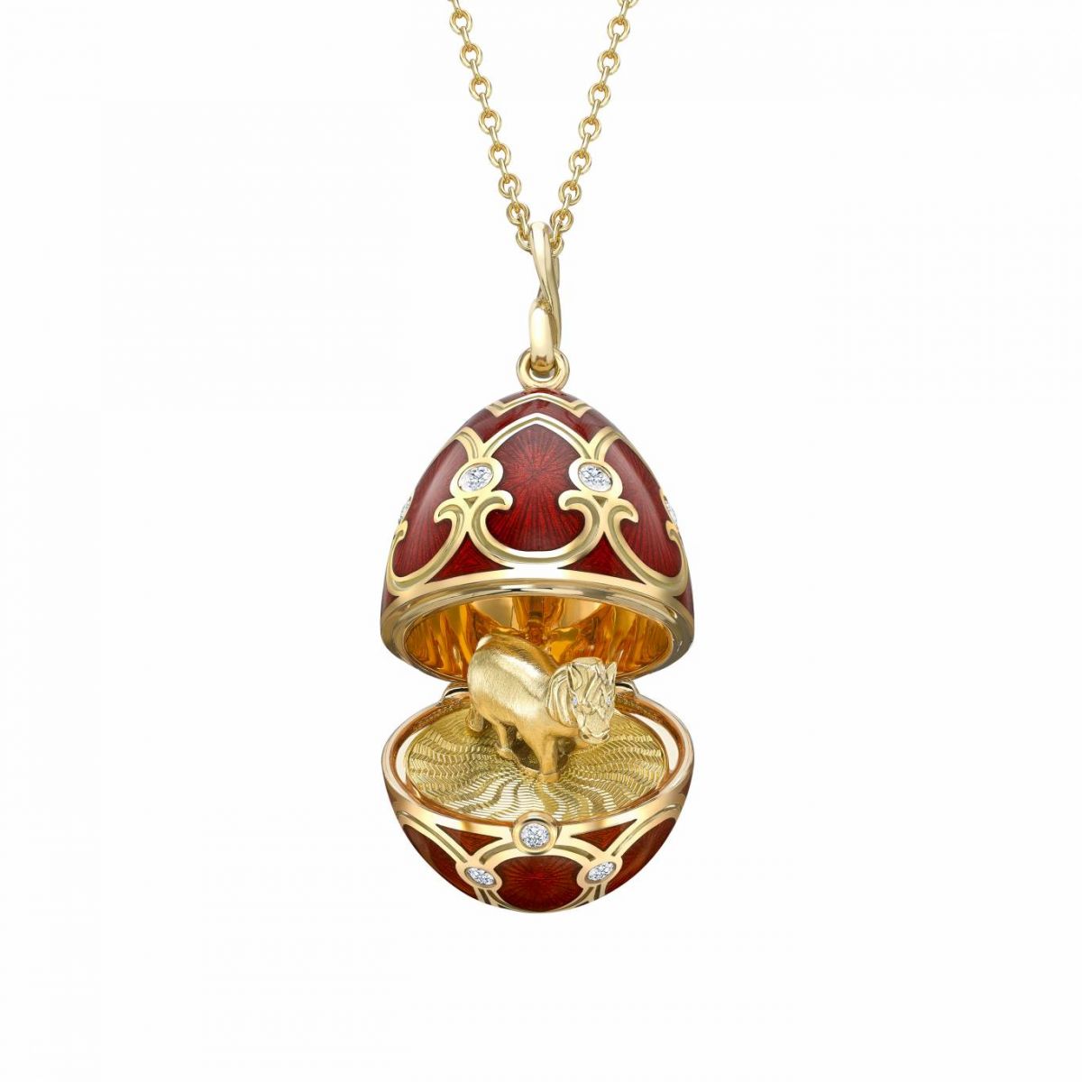 السنة الصينية الجديدة في قلادة من Fabergé فابرجيه