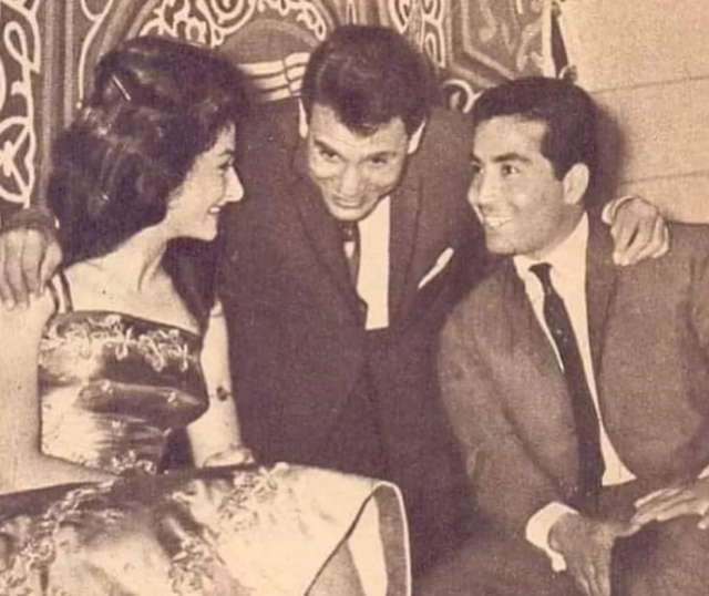 صورة من حفل خطوبة لبلبة وحسن يوسف 