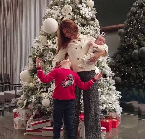 بالفيديو - هكذا احتفلت ميريام فارس مع طفليها بيوم الأم