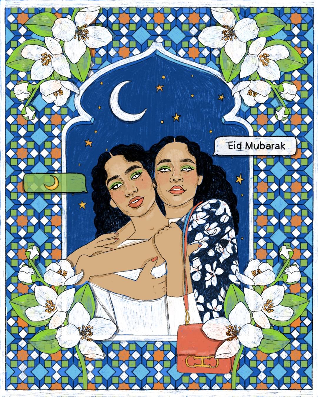 كارولينا هيريرا تحتفل بعيد الفطر من خلال تعاونها مع الرسامة اللبنانية نوري فليحان