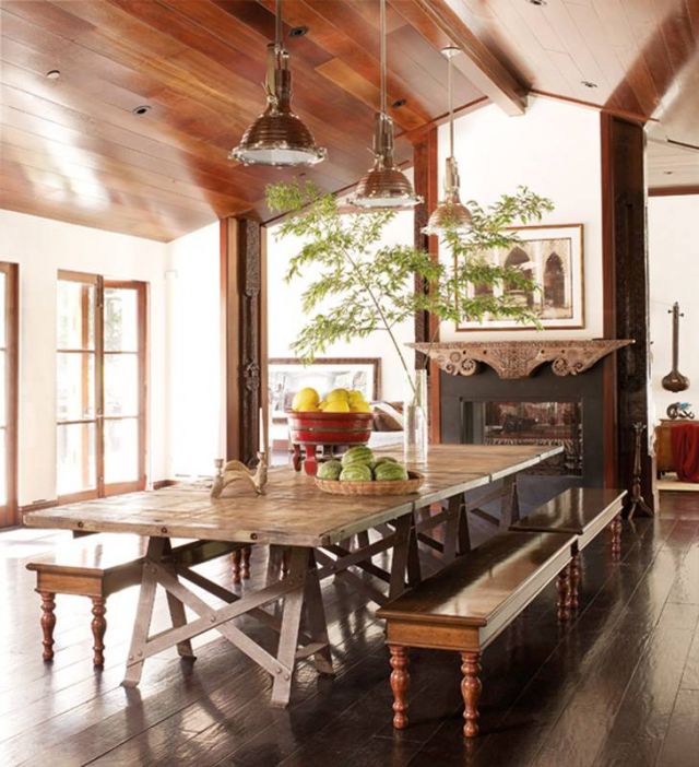 عناصر تدعم الطراز الكولونيالي وهي مستعارة من أجواء صناعية