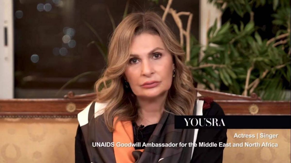 بالفيديو - يسرا تشارك في الحملة الدولية لمحاربة الإيدز