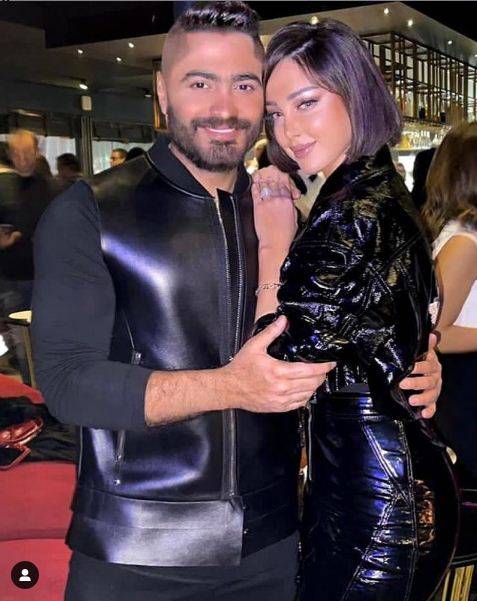 تامر حسني وبسمة بوسيل