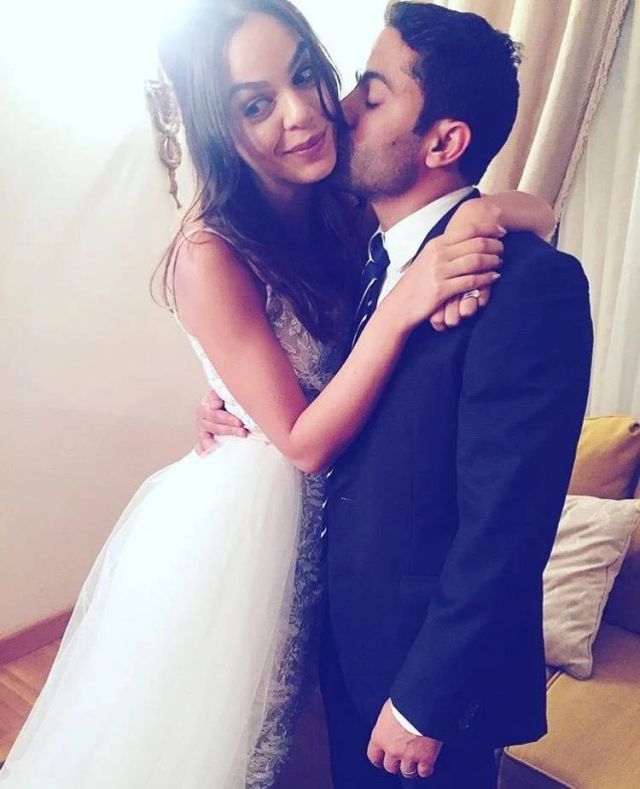 تميم يونس وطليقته في حفل زفافهما