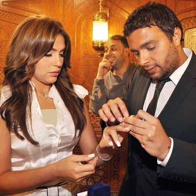 رامي صبري أثناء عقد قرانه