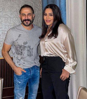 بالفيديو - لقاء عفوي بين أحلام وقصي خولي: 