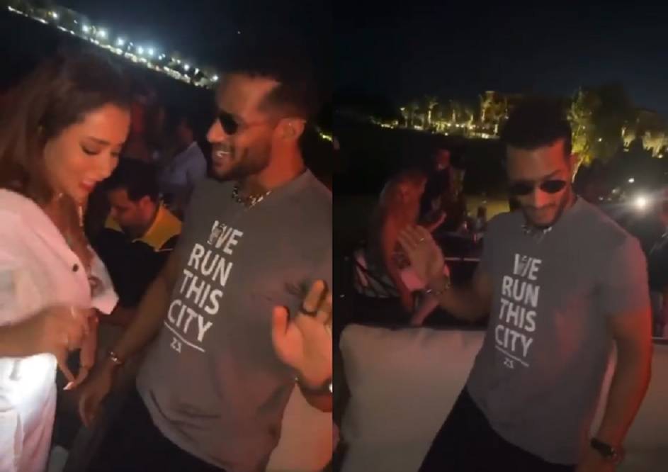 بالفيديو - رقص بلقيس بفستان مكشوف مع محمد رمضان