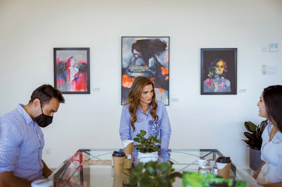 الملكة رانيا العبدالله تلتقي عدداً من المزارعين وأصحاب المشاريع المستفيدين من موقع 