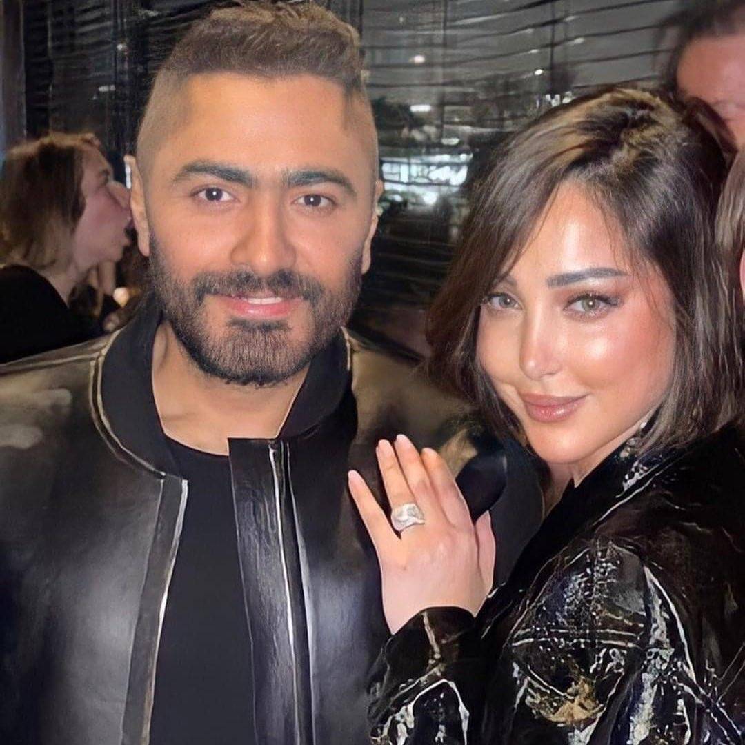 التعليق الأول من بسمة بوسيل على أخبار زواج تامر حسني عرفياً