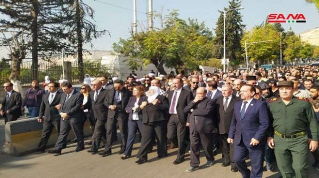 من جنازة صباح فخري (سانا)