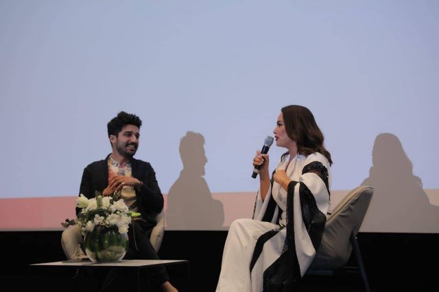 هند صبري في ندوة تكريمها 