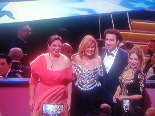 علي ربيع مع يسرا وليلى علوي وإلهام شاهين