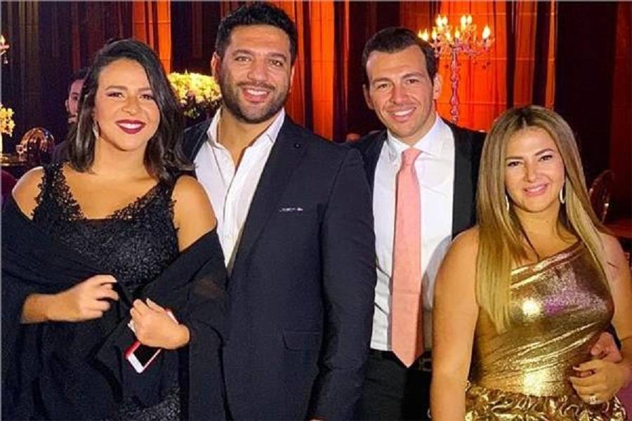 هكذا احتفلت دنيا سمير غانم وزوجها بميلاد حسن الرداد