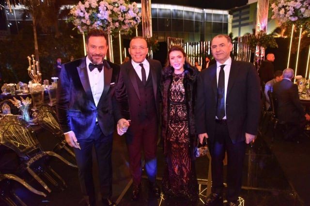 ماجد المصري مع الإعلامي خالد صلاح وزوجته الإعلامية شيريهان أبو الحسن