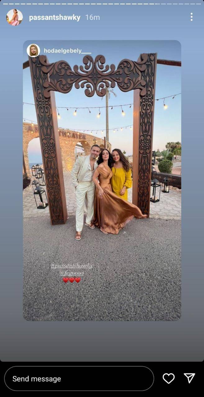 بالصور- الليلة زفاف محمد فراج وبسنت شوقي