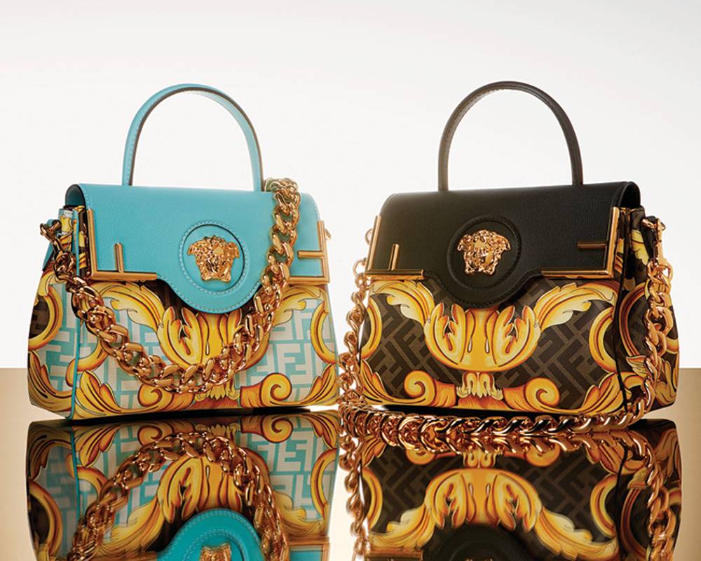 FENDACE LA MEDUSA & TRIGRECA حقيبة وحذاء من الخيال