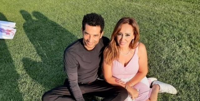 زوجة عمرو سعد تحتفل بنجاحه في رمضان بصور خاصة