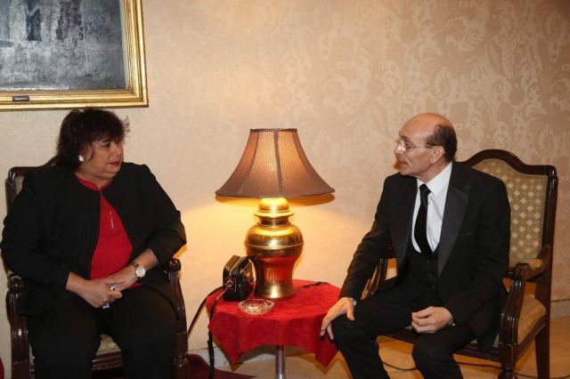 محمد صبحي مع وزيرة الثقافة