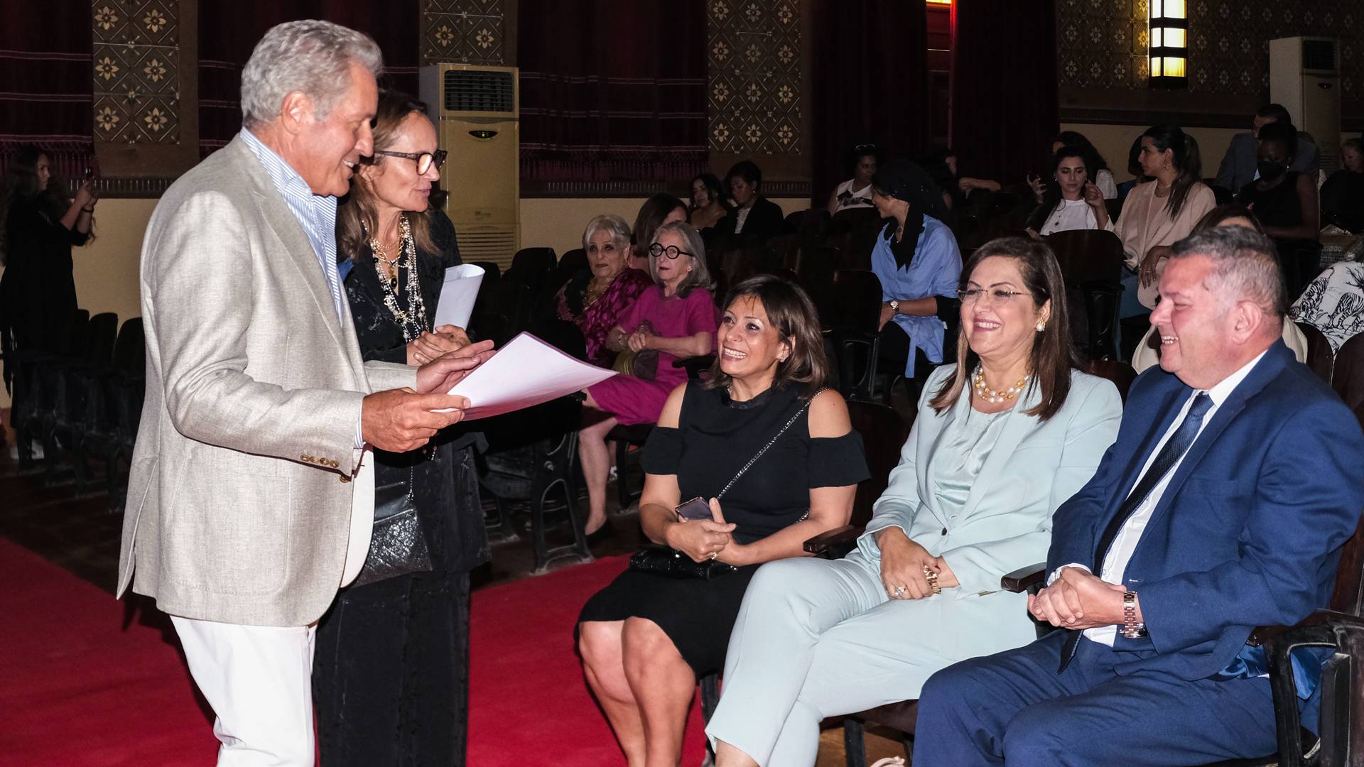 HE Dr.Hala El Said, HE Hisham Tawfik, Marie Bishara, Susan Sabet, Paul Antaki