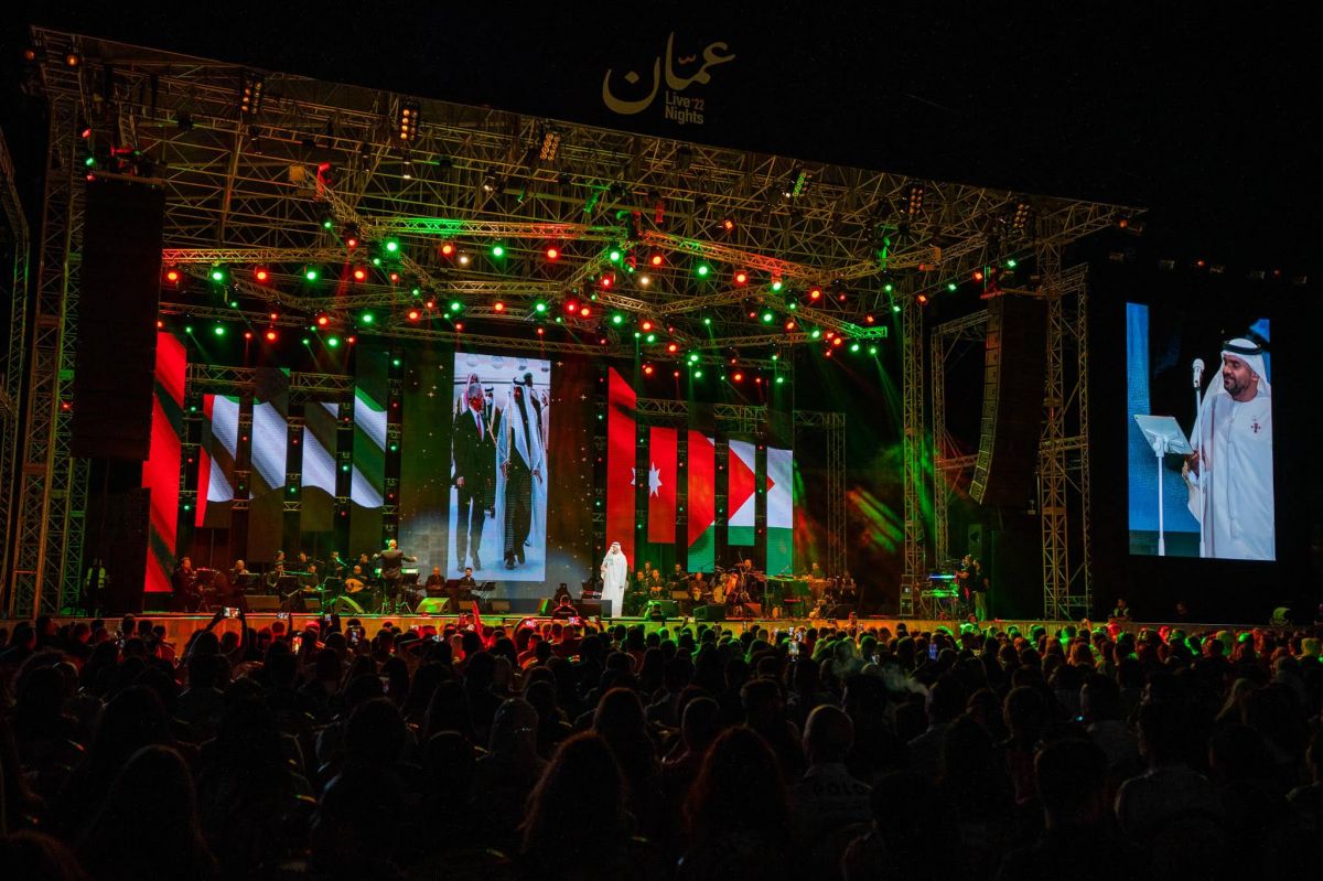 حسين الجسمي والجمهور الأردني يضيئون ليل عمّان بحفل أسطوري