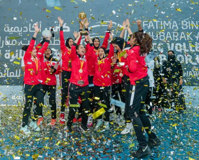 نادي البحرين يحرز لقب كأس أكاديمية فاطمة بنت مبارك الخليجية للكرة الطائرة للسيدات