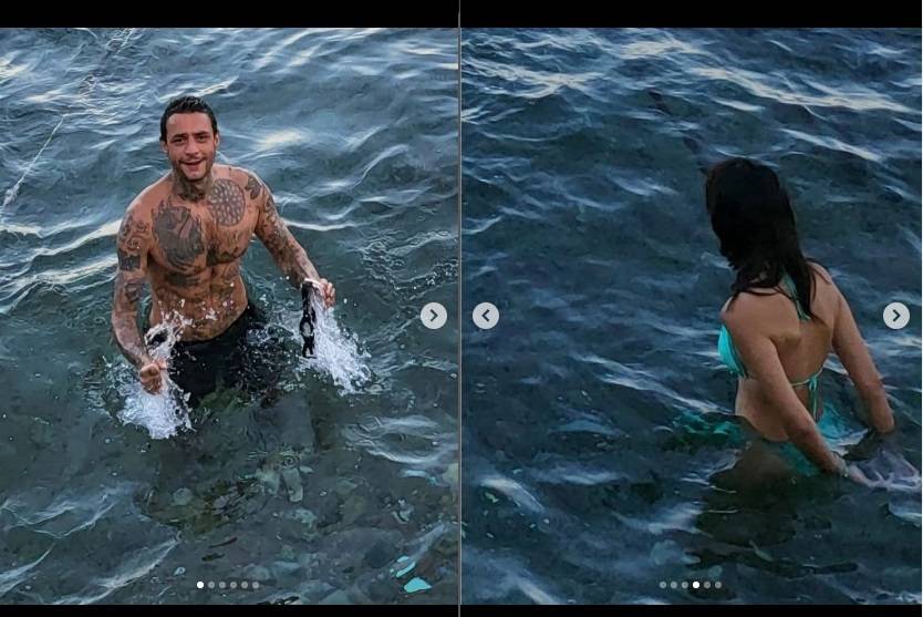 أحمد الفيشاوي يثير الجدل بعد ظهوره مع فتاة في البحر