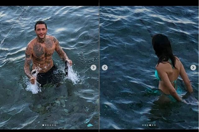 أحمد الفيشاوي يثير الجدل بعد ظهوره مع فتاة في البحر