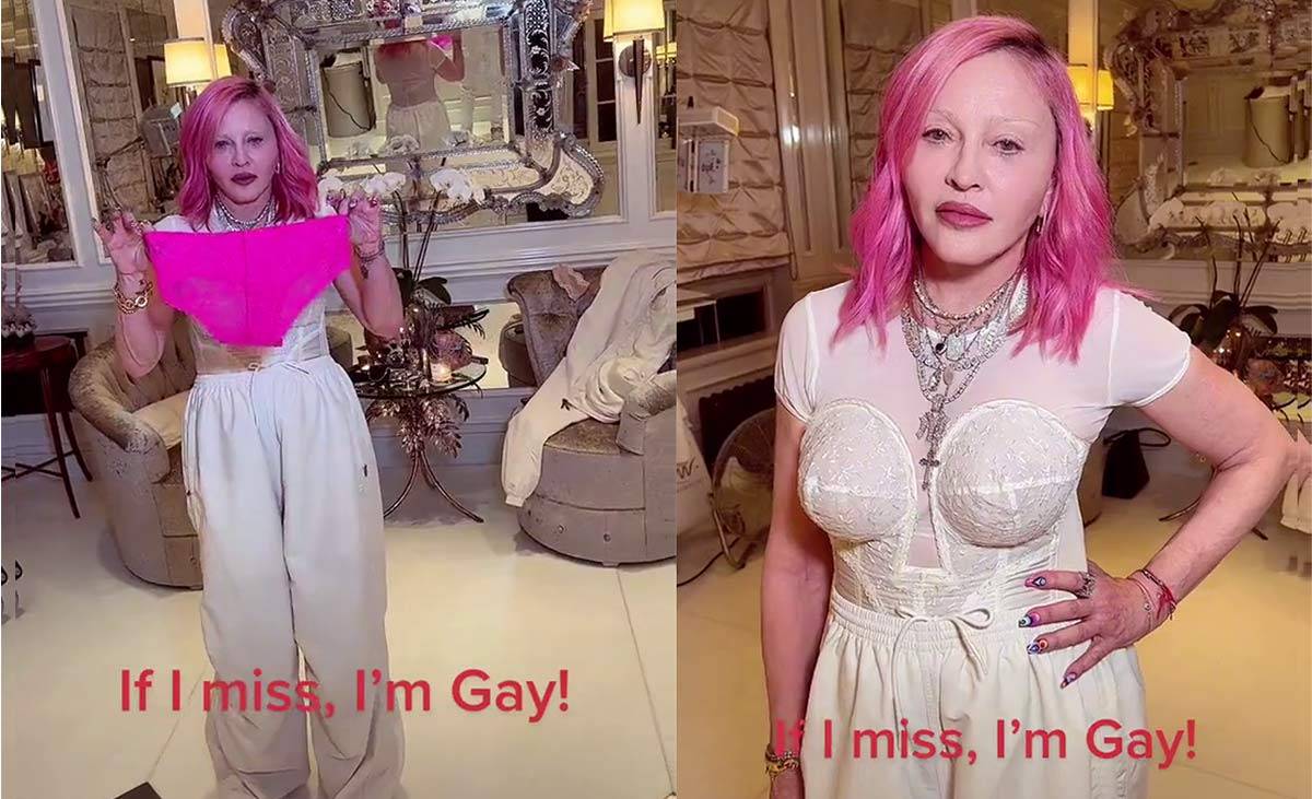 بالفيديو - مادونا تظهر بسروالها الداخلي... وتلمّح إلى تبدل ميولها