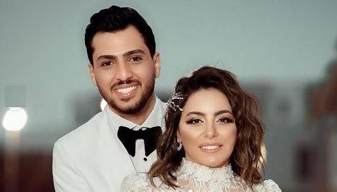 الصور الأولى من عقد قران إلهام عبدالبديع ووليد سامي